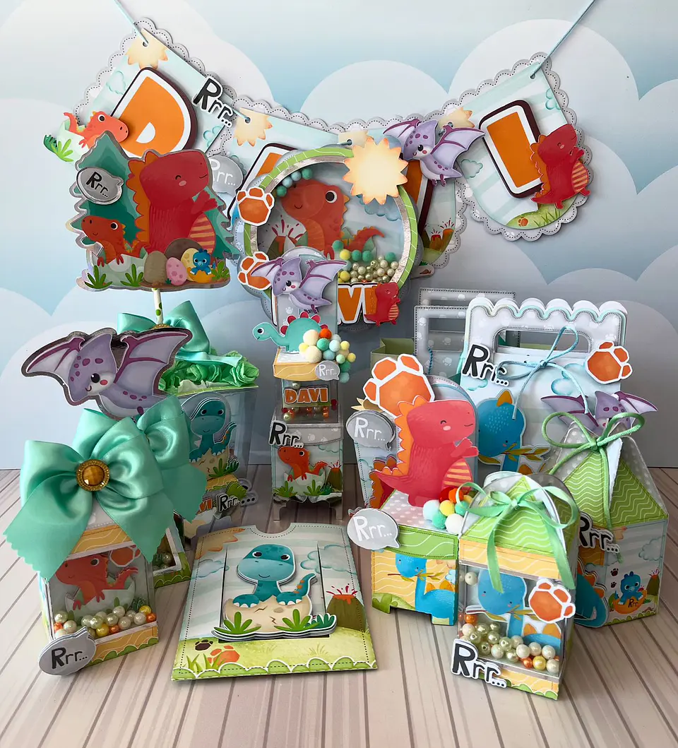 Arquivos de Corte 6 Kits Dinossauro 2