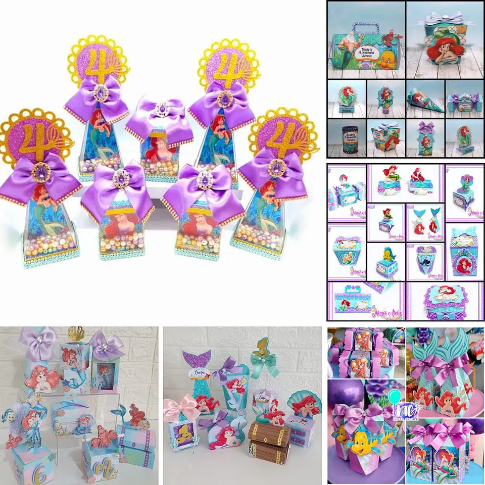 Arquivo de Corte Combo Pequena Sereia 6 Kits Ariel 1
