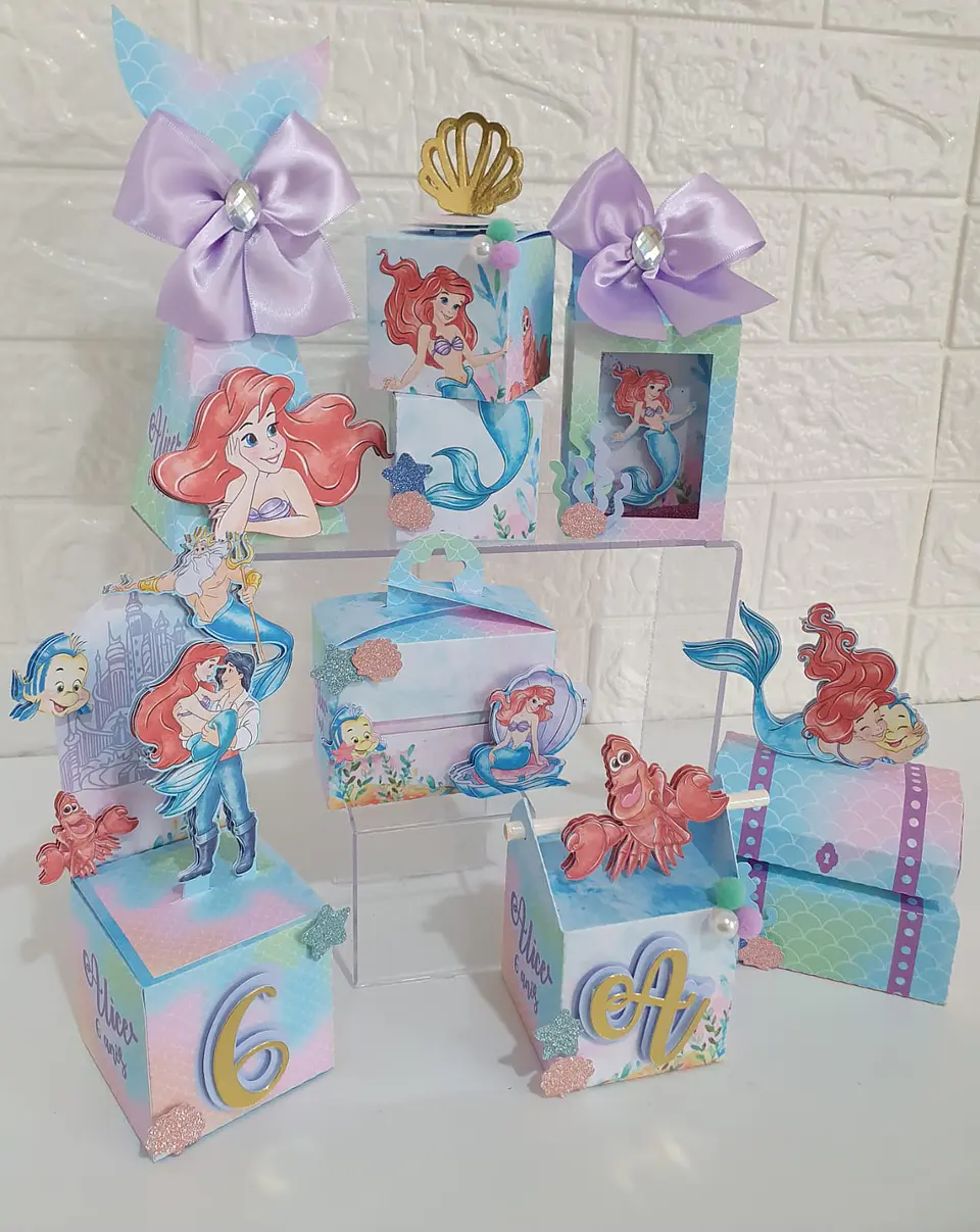 Arquivo de Corte Combo Pequena Sereia 6 Kits Ariel 4