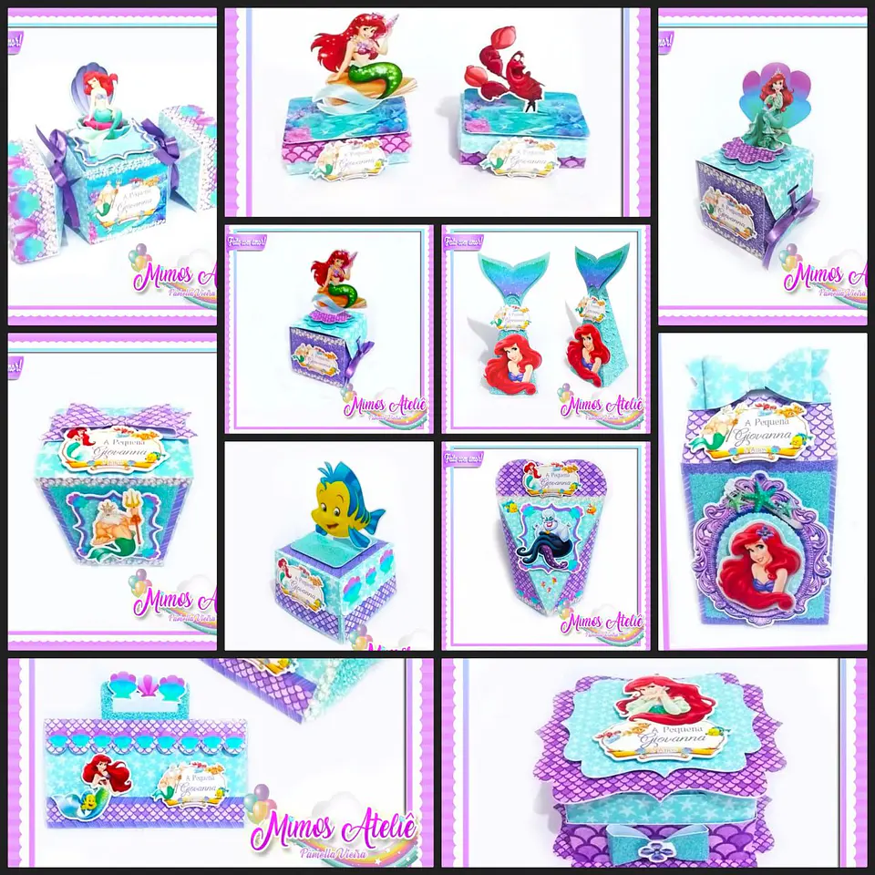 Arquivo de Corte Combo Pequena Sereia 6 Kits Ariel 6