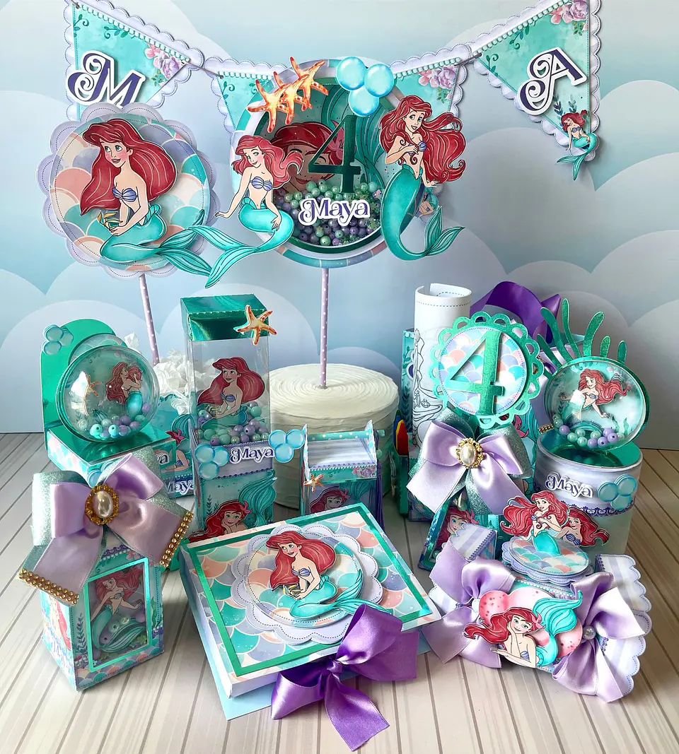 Arquivo de Corte 6 Kits Combo Ariel - Pequena Sereia 7