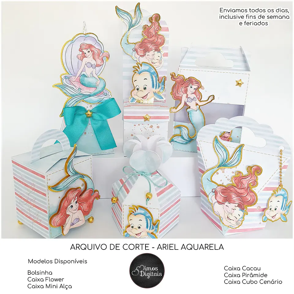Arquivo de Corte 6 Kits Combo Ariel - Pequena Sereia 3