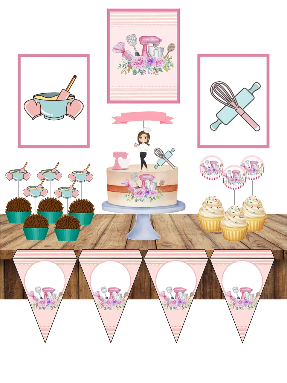 Arquivo de Corte Combo Confeitaria 6 Kits 6