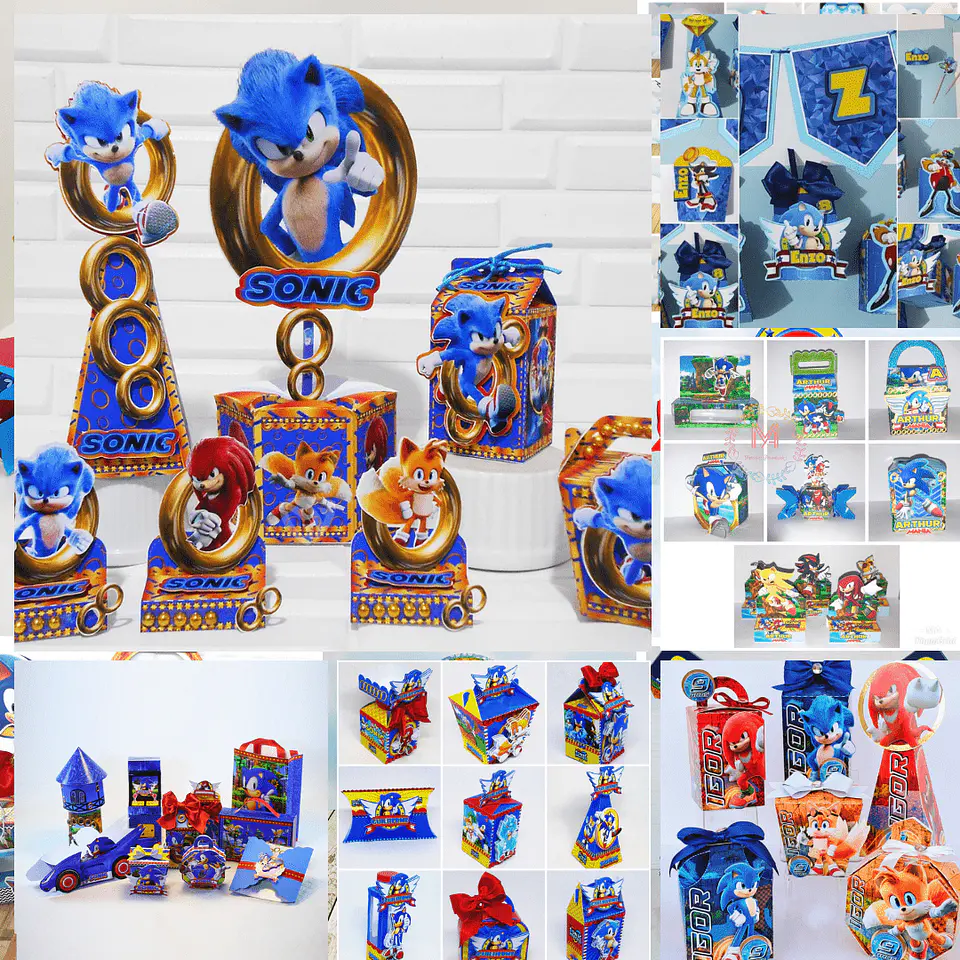 Arquivos de Corte 6 Kits Sonic 1