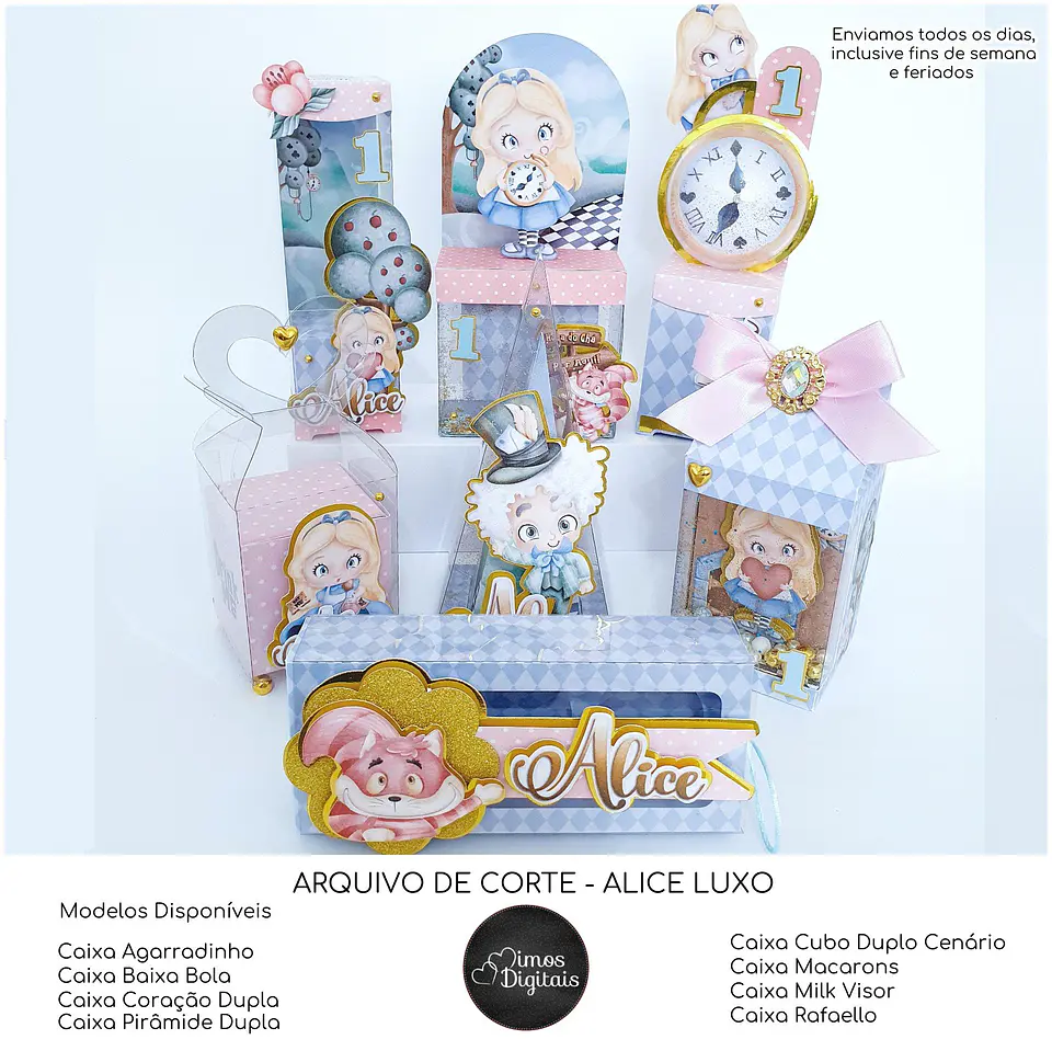 Arquivo de Corte 6 Kits Alice no Pais das Maravilhas 5