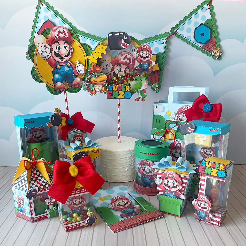 Arquivo de Corte Kit Festa Super Mario 1