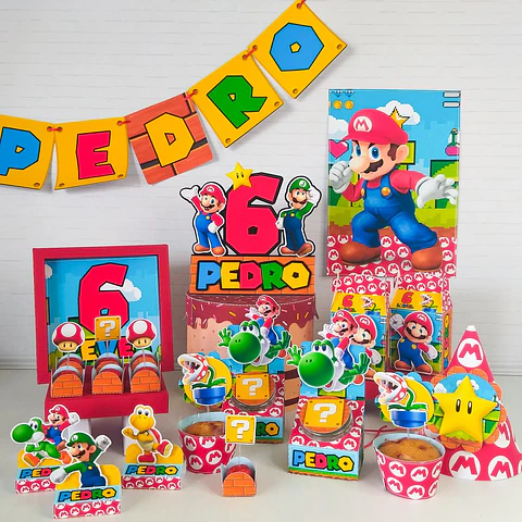 Arquivo de Corte Kit Festa Super Mario