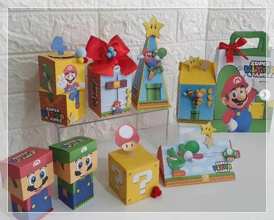 Arquivo de Corte Kit Festa Super Mario 1