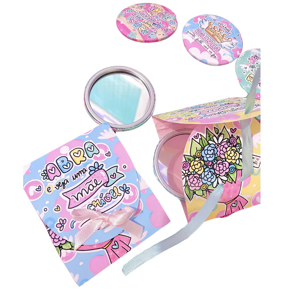 Arquivo De Corte Porta Espelho Buttons Dia Das Mães 1
