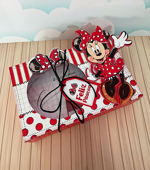 Arquivo de Corte Páscoa 2025 Mini Confeiteiro Minnie Vermelha