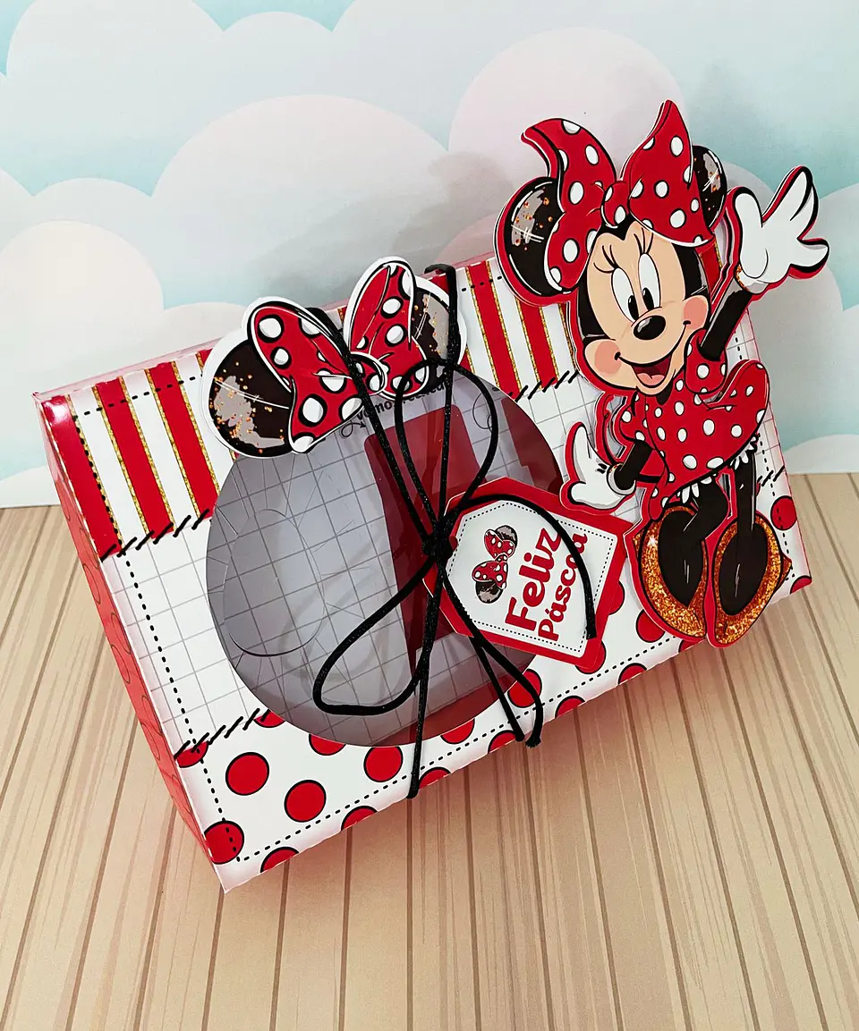 Arquivo de Corte Páscoa 2025 Mini Confeiteiro Minnie Vermelha 3