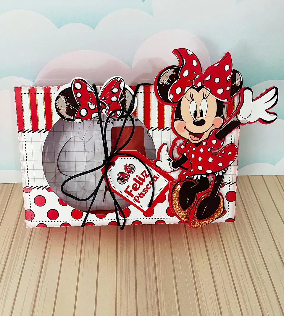 Arquivo de Corte Páscoa 2025 Mini Confeiteiro Minnie Vermelha 4