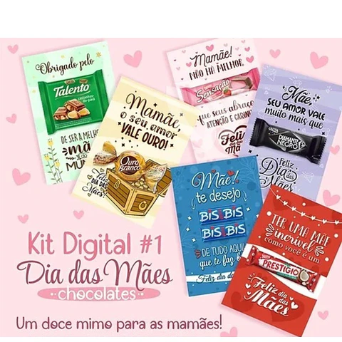 Arquivo de Corte Cartões Dia das Mães