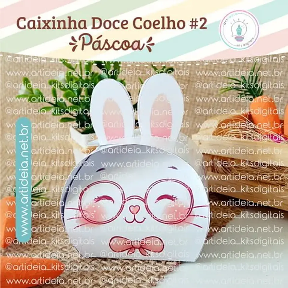 Arquivo de Corte Caixinha Doce Coelho Páscoa 1