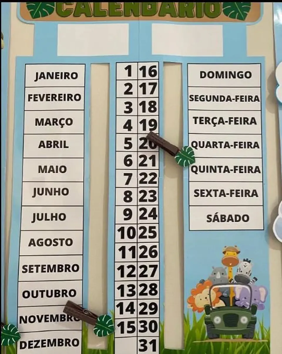 Arquivo Digital Kit Decoração Sala de Aula Safari 5