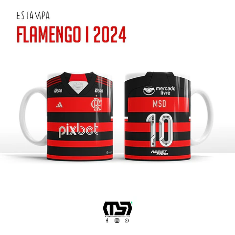 Arquivo Digital Sublimação Caneca Arte Avulsa Futebol Flamengo