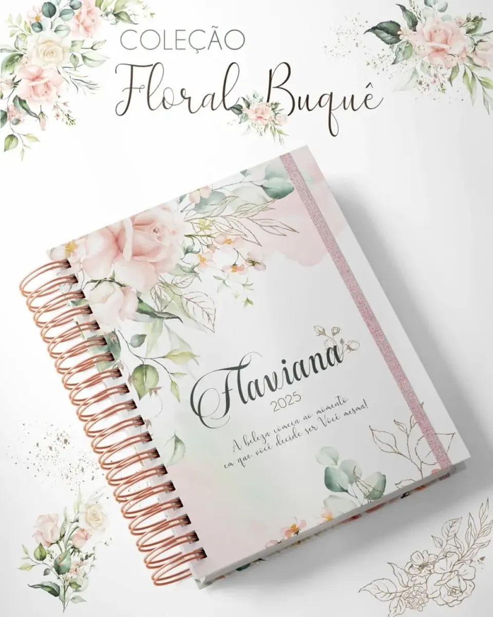 Arquivo Digital Encadernação Coleção Floral Buquê Agendas 2025 3