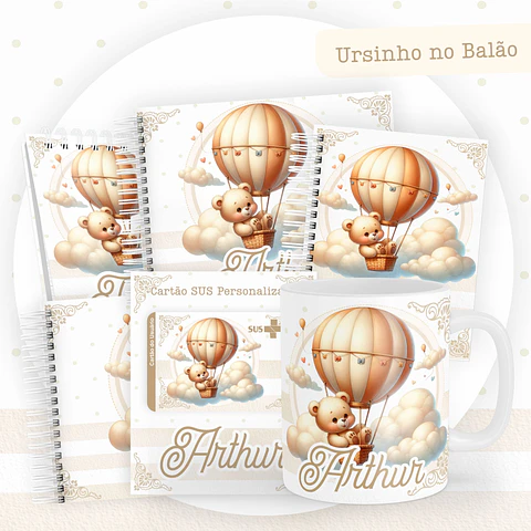 Arquivo Digital Pack Baby Ursinho No Balão
