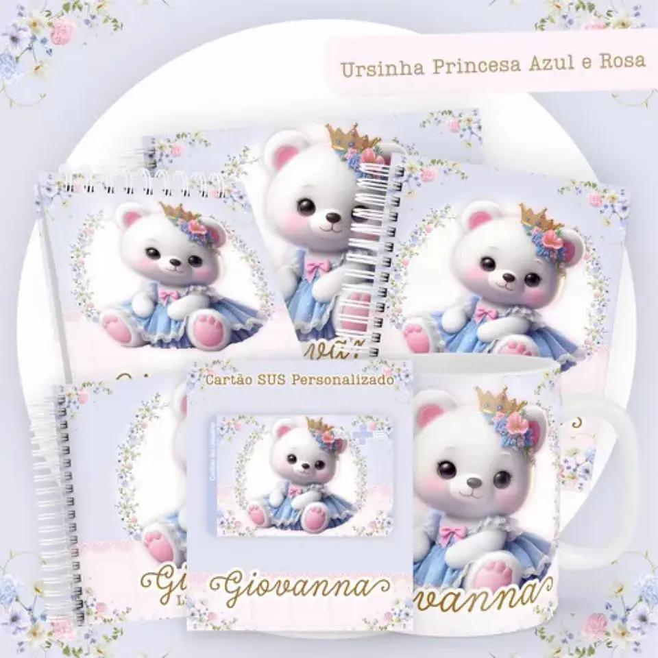 Arquivo Digital Pack Baby Ursinha Princesa 1