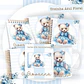Arquivo Digital Pack Baby Ursinha Azul Floral - Thumbnail 1