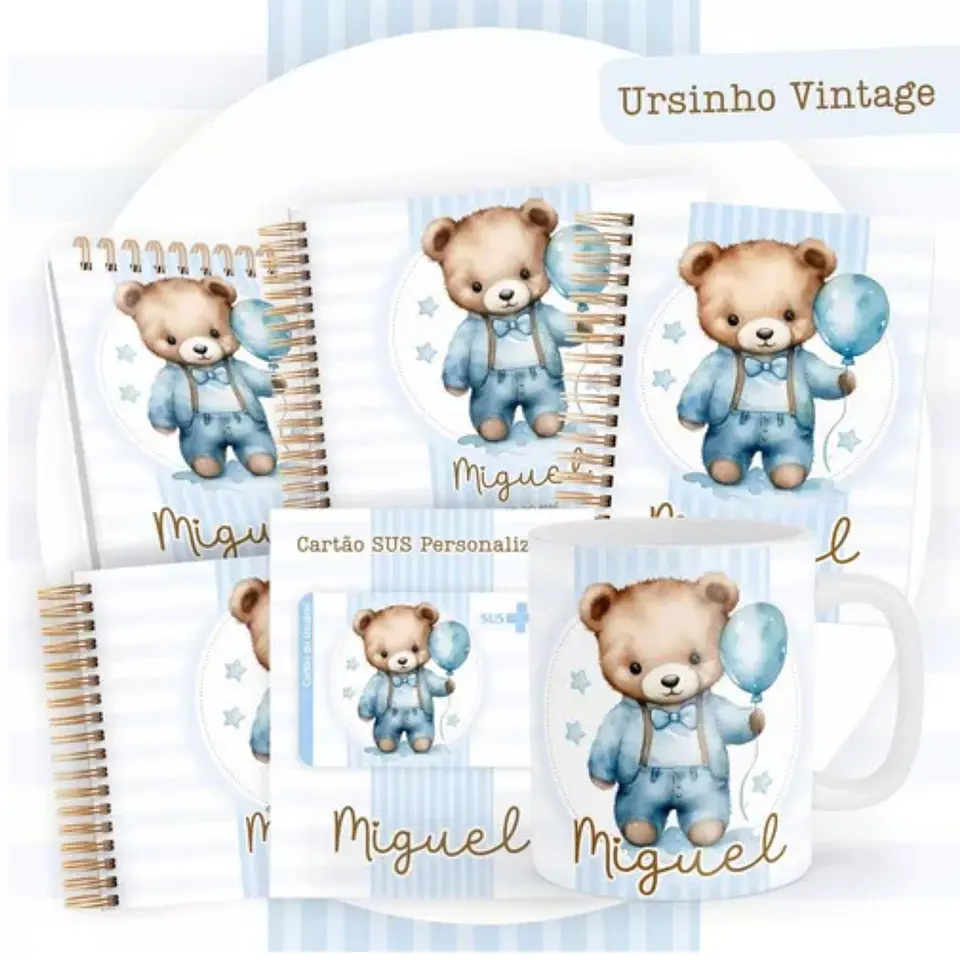 Arquivo Digital Pack Baby Ursinho Vintage 1
