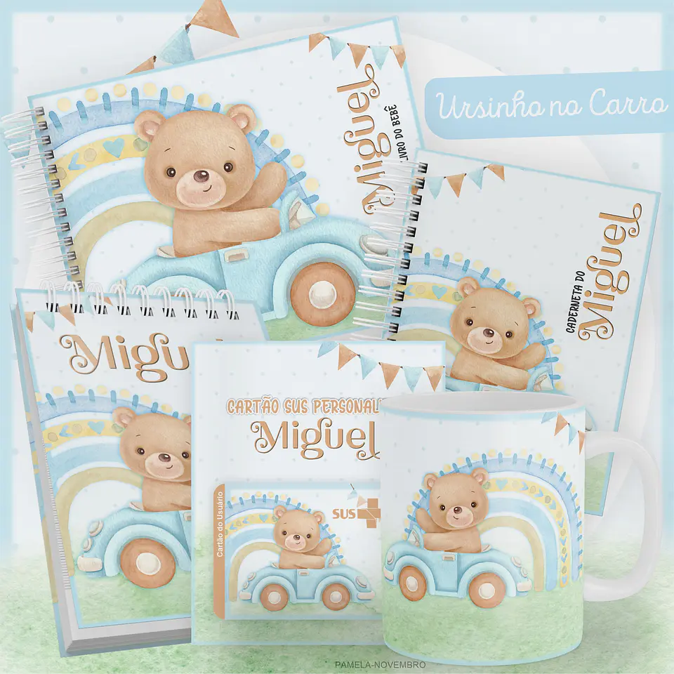 Arquivo Digital Pack Baby Ursinho No Carro 1