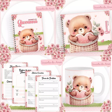 Arquivo Digital Caderneta, Livro do Bebe Ursinha Do Amor