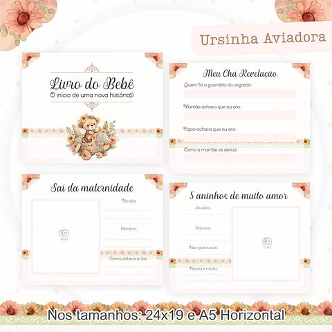 Arquivo Digital Caderneta, Livro do Bebe Ursinha Aviadora