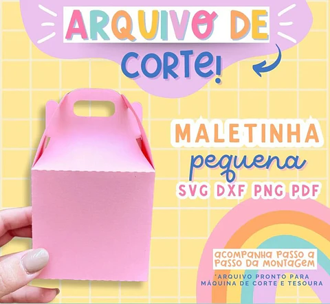 Arquivo de Corte Molde Caixa Maleta Pequena