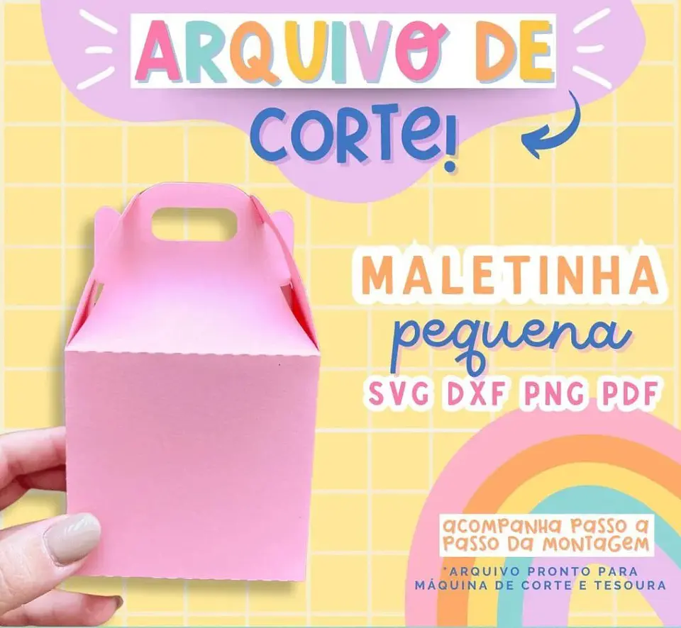 Arquivo de Corte Molde Caixa Maleta Pequena 1