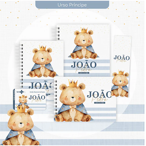 Arquivo Digital  Caderneta, Livro do Bebe Ursinho Príncipe