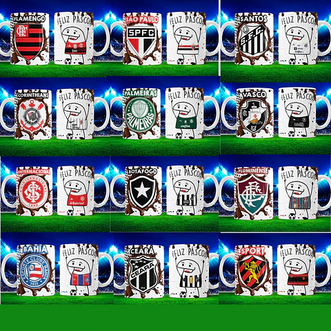 Arquivo Digital Sublimação Canecas Páscoa Flork Torcedor