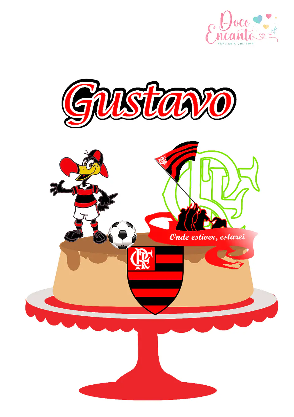 Arquivo de Corte Topo de Bolo Flamengo 1