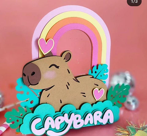 Arquivo de Corte Topo de Bolo Capivara