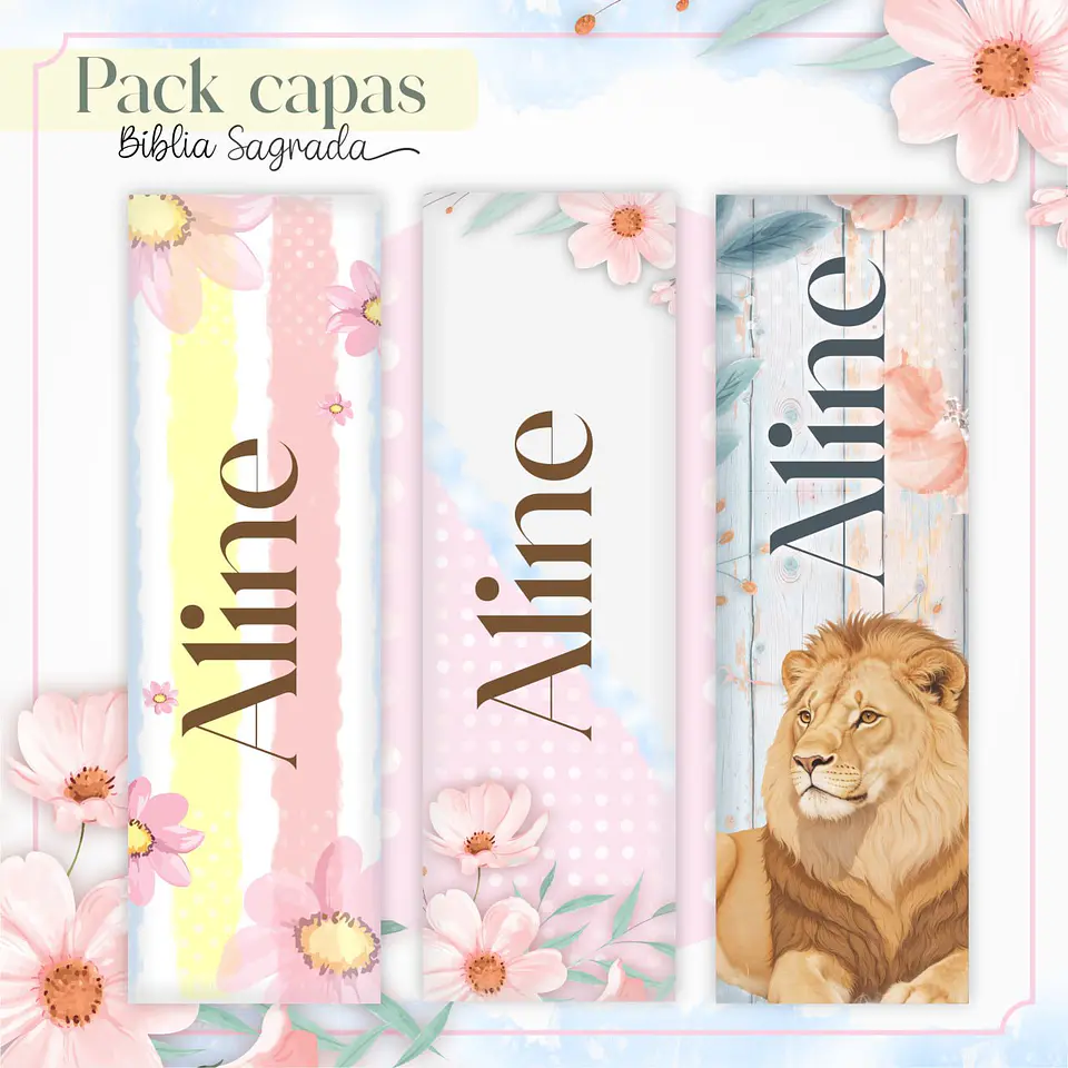 Arquivo Digital Encadernação Pack Capas Biblia Sagrada Feminina 9