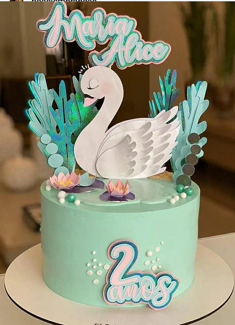 Arquivo de Corte Topo de Bolo Cisne