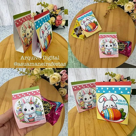 Arquivo de Corte Coleção Feliz Páscoa Coelhinhos