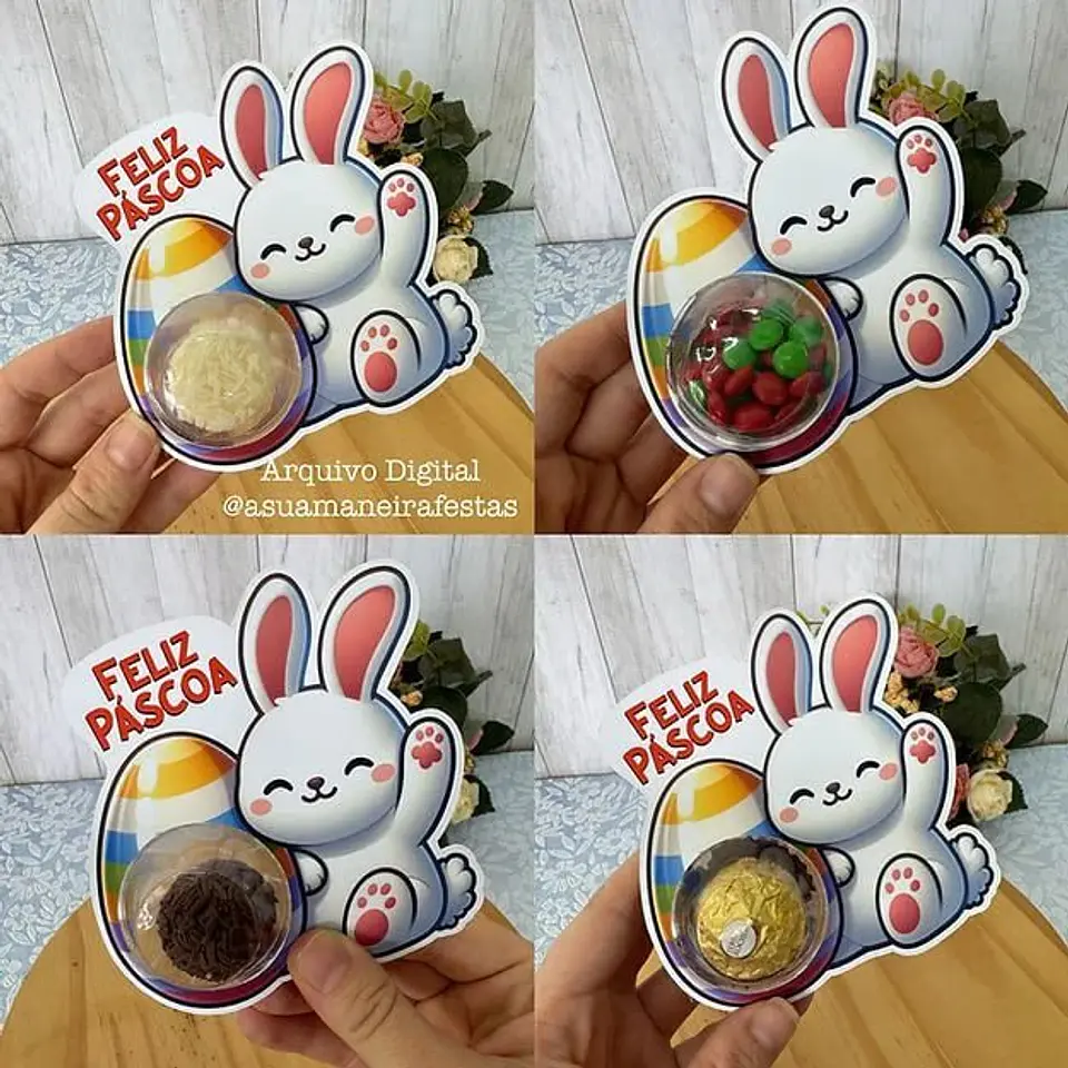 Arquivo de Corte Coleção Feliz Páscoa Coelhinhos 9