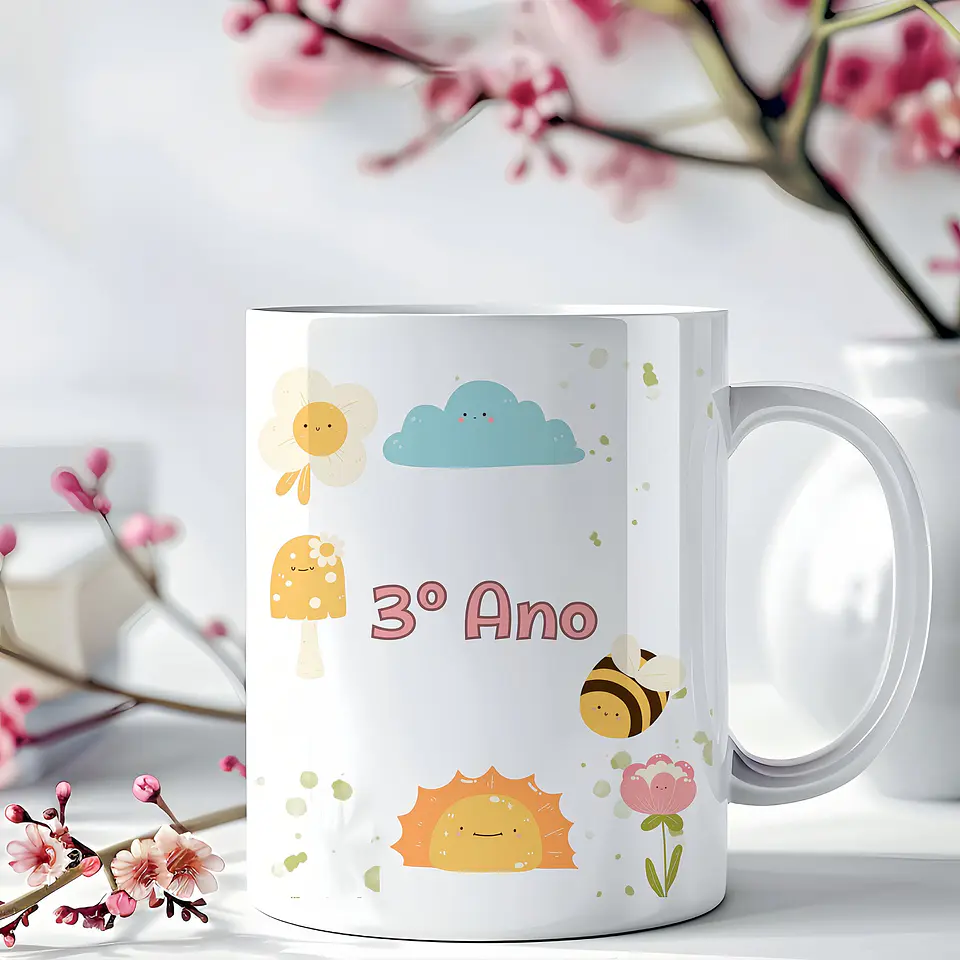Arquivo Digital Sublimação Caneca Bichinhos e Jardim 2