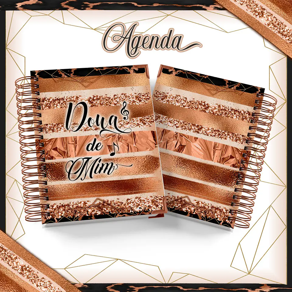 Arquivo Digital Capa Agenda Dourada e Preta 1