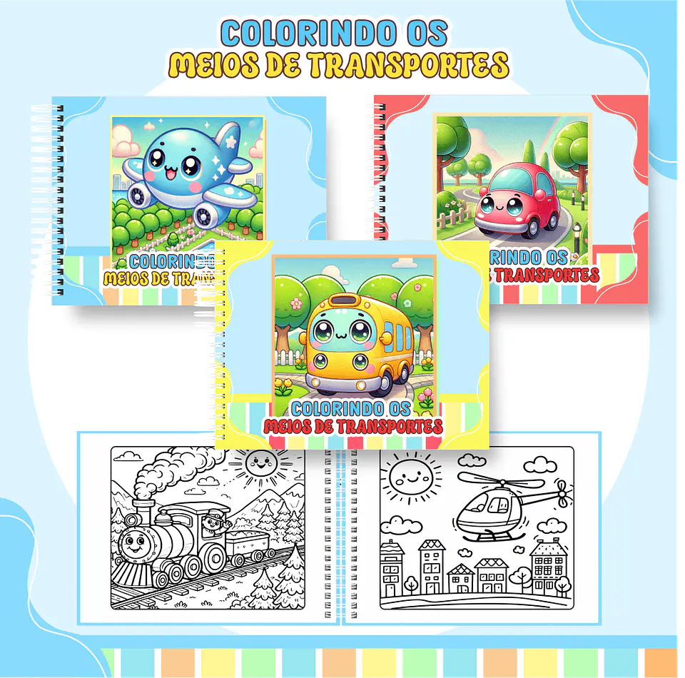 Arquivo Livro de Colorir Meios de Transportes 1