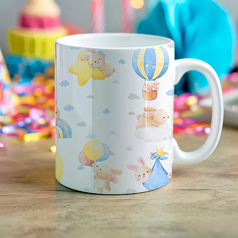 Arquivo Digital Sublimação Arte Caneca Coelhinhos