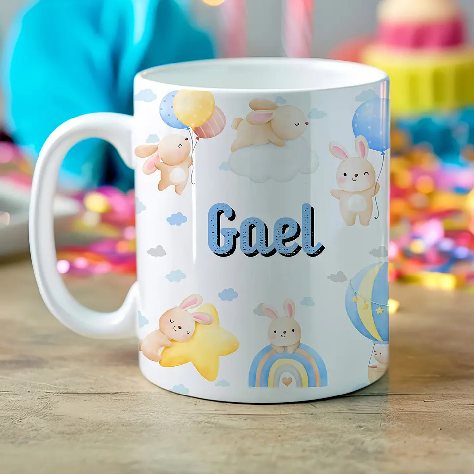 Arquivo Digital Sublimação Arte Caneca Coelhinhos 2
