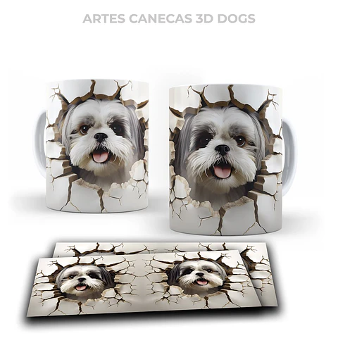 Arquivo Digital Sublimação Arte Caneca Dogs