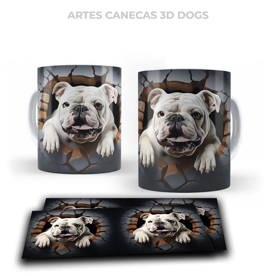 Arquivo Digital Sublimação Arte Caneca Dogs 3