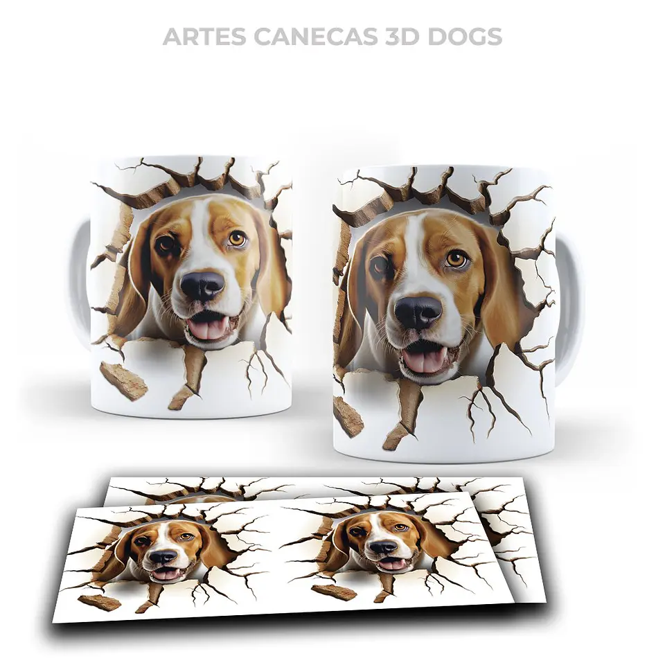 Arquivo Digital Sublimação Arte Caneca Dogs 4
