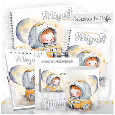 Arquivo Digital Caderneta E Livro Do Bebê Astronauta Fofo
