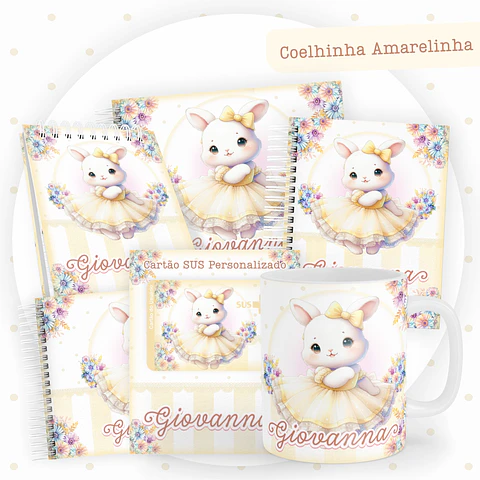 Arquivo Digital Caderneta Livro Do Bebê Coelhinha