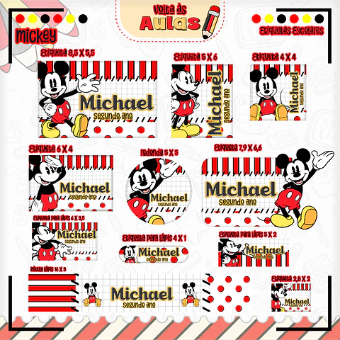 Arquivo Kit Escolar Mickey 2025