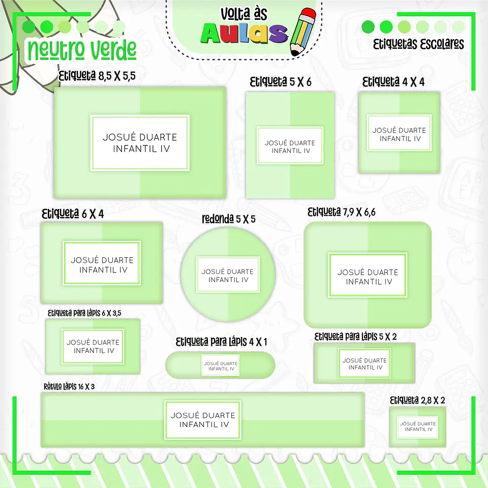Arquivo Kit Escolar NEUTRO VERDE 4